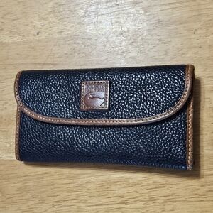 Dooney & Bourke Black and Brown Leather Wallet